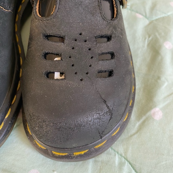 VINTAGE RARE Black Dr. Martens Mary Jane’s  Made in England Litte Girls size 2 - Picture 4 of 16